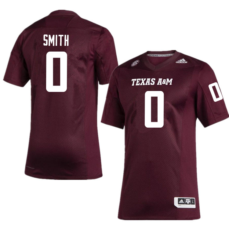 Men #0 Ainias Smith Texas A&M Aggies College Football Jerseys Sale-Maroon